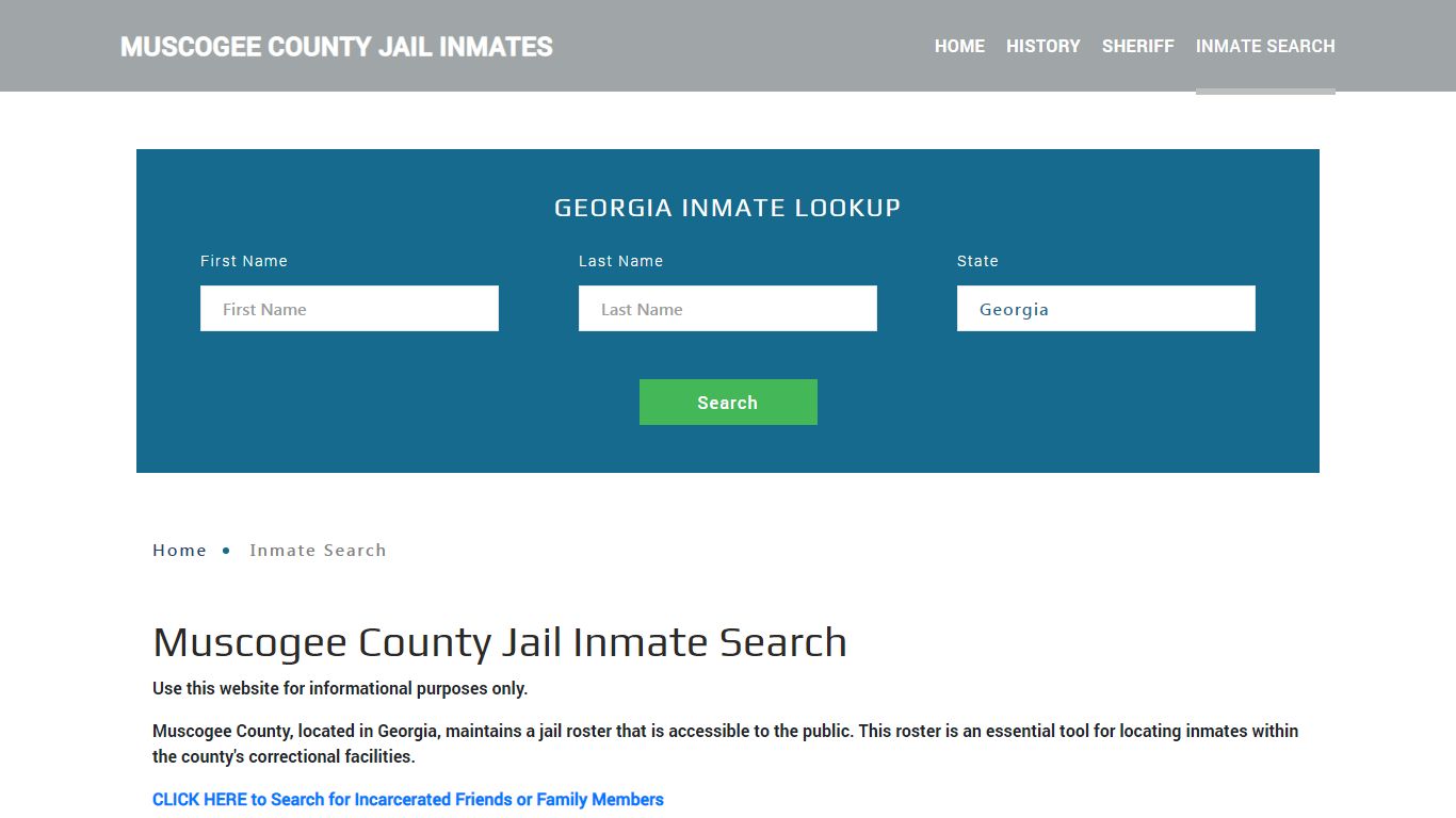 Muscogee County, GA Detainee Lookup