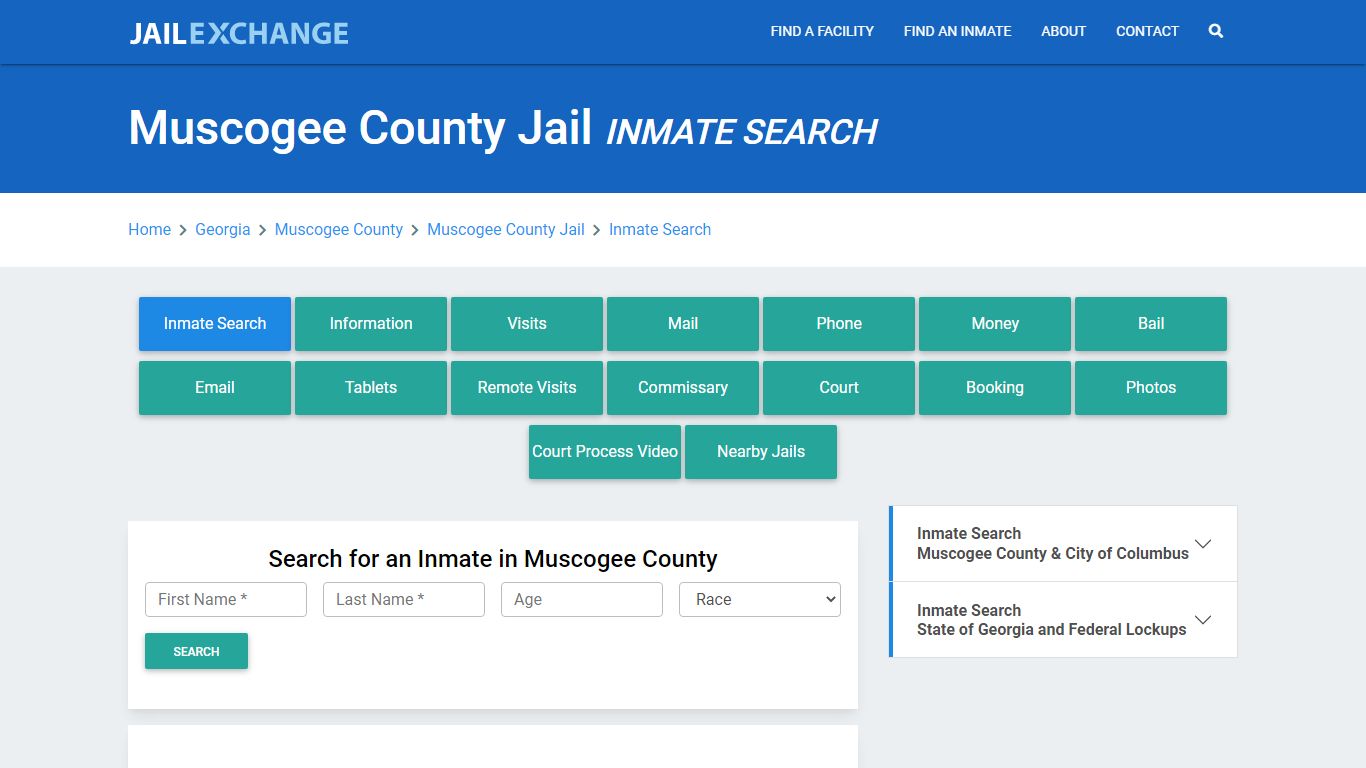 Muscogee County Jail, GA Inmate Search: Roster & Mugshots