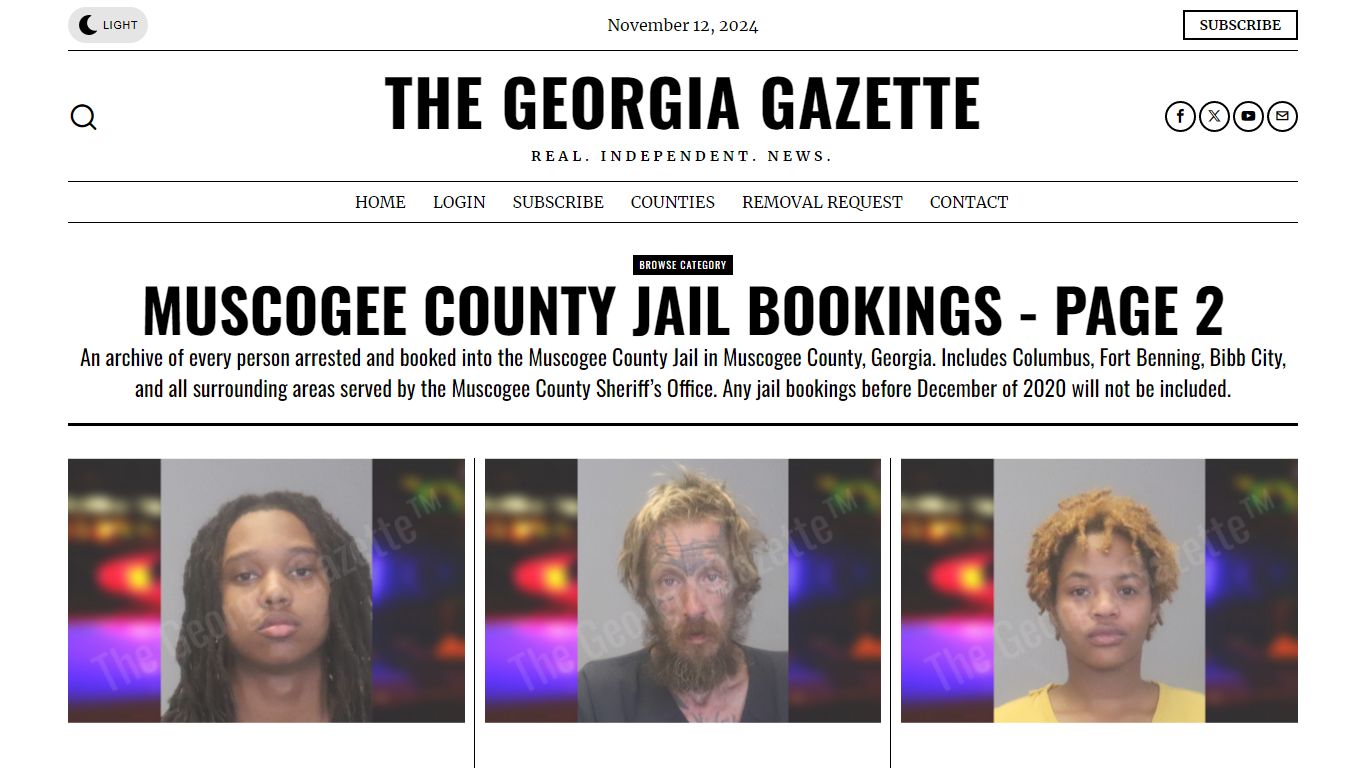 Muscogee County Jail Bookings – Page 2 - The Georgia Gazette