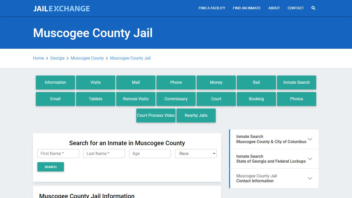 Muscogee County Jail Roster Lookup, GA, Inmate Search